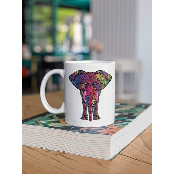 Beautiful Elephant Art Coffee Mug | Artistry of Elephants Ceramic Mug | CM1036