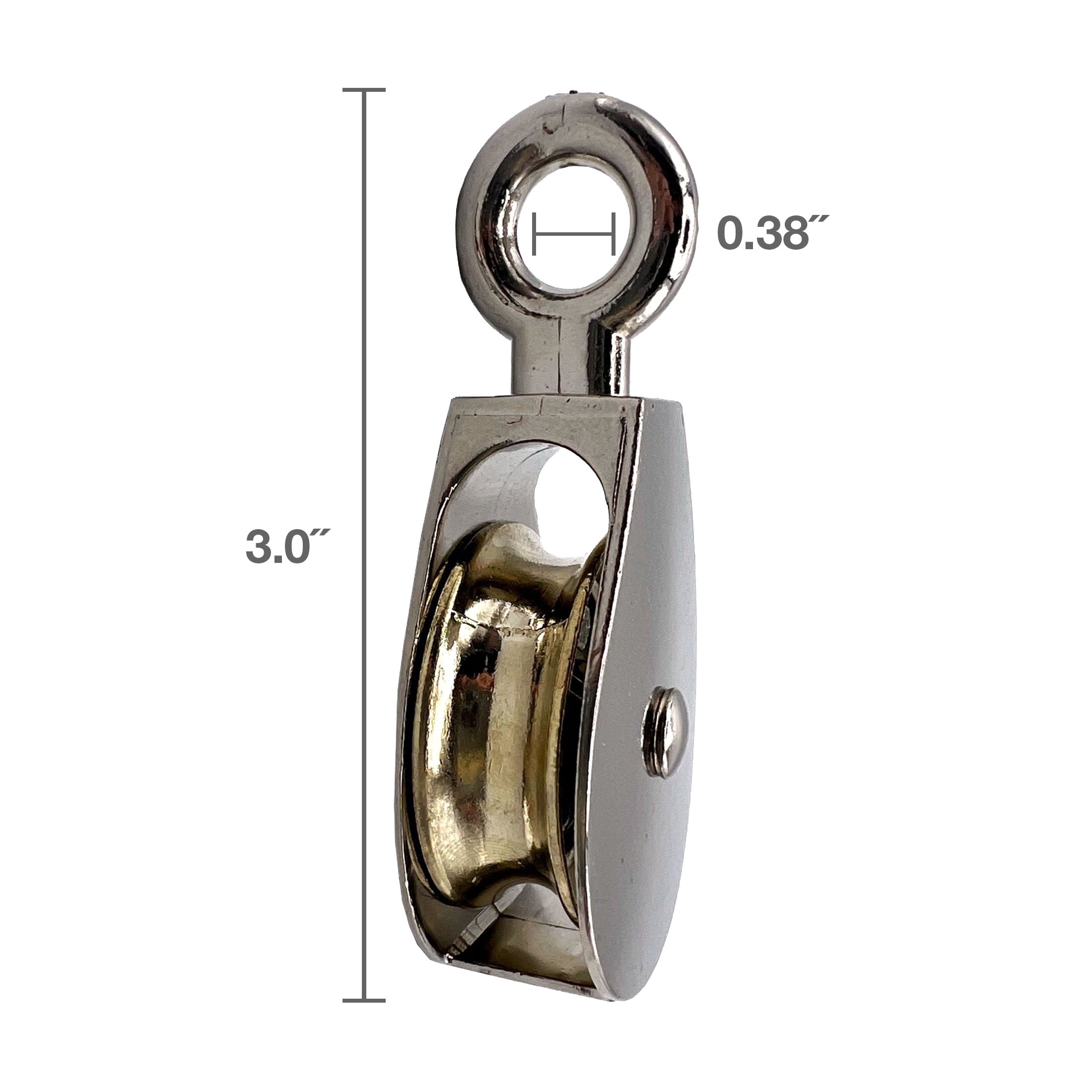 1 1/2" Fixed Eye Pulley, Zinc, Peerless Chain Company, #4730238