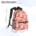 thumbnail image 4 of Lsque Bunny And Strawberry Classic Casual Backpack - Large Capacity Water-Resistant Backpack for School, Work, Travel, and Outdoor Activities, 4 of 8