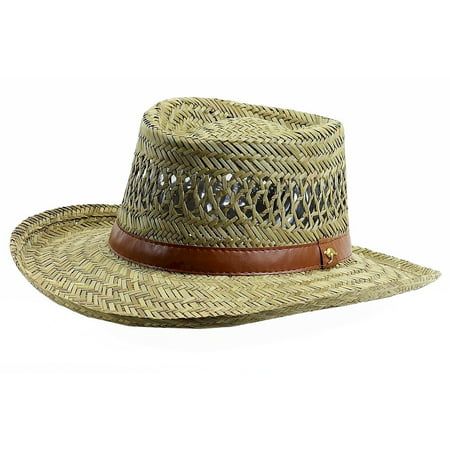 Dorfman Pacific Men's Natural Rush Gambler Outback Hat