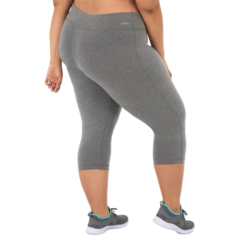 Athletic Works Women's and Women's Plus Active Dri-Works Capri Leggings,  Sizes S-5X