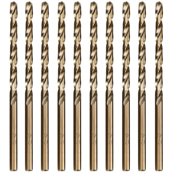 Hymnorq 9/64" Cobalt Steel Twist Drill Bits for Metal, Pack of 10PCS