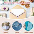 thumbnail image 7 of Uxcell Self-Adhesive Rhinestone Stickers, Face Stones Jewel Stickers Crystal Circle Embellishment Sheet Pink/Red, 7 of 7
