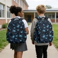 thumbnail image 5 of SEANATIVE Backpack for Elementary Kids Teen Boy Girl Bookbag with Front Pocket Lightweight Kindergarten Preschool Elementary School Bag for Back to School, Blue Butterfly Black, 5 of 7