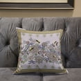 thumbnail image 5 of Amrita Sen Honeybee on Flower Throw Pillow in Purple Brown 18x18, 5 of 5