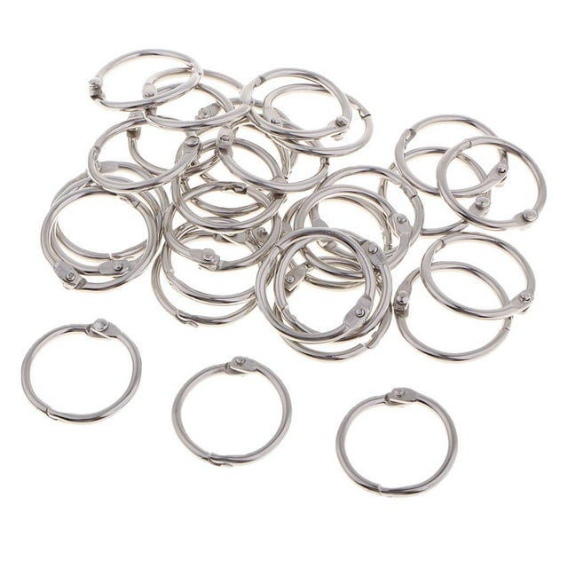 KLKCMS Ensemble de 10/20/30 Pcs Classeur en Papier Métallique Fendu s Plaqué Simple 20 mm