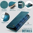 thumbnail image 4 of Case for iPhone 17 Pro, PU Leather Wallet Flip Case with Card Holder RFID Blocking, Magnetic Detachable Shockproof Phone Cover Wireless Charging Compatible for iPhone 17 Pro (6.3 inch), 4 of 9