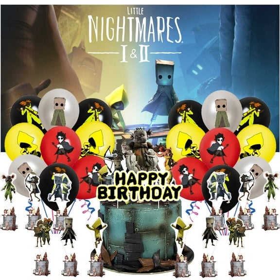 Little Nightmares Party Supplies Latex Balloons Decor Banner Backdrop Kit Birthday Decorations