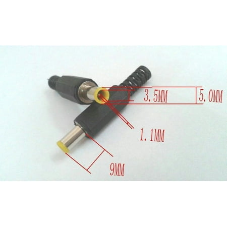FOR 100pcs DC Power cable Male Plug Connector 5.0mmx3.5mm x 1.1 mm for CCTV