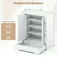 thumbnail image 3 of Gymax 6-Tier Mirrored Shoe Organizer w/Laser-Engraved Floral Patterns for Entryway, 3 of 10