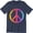 Navy Heather, variant on Peace Symbol - Peace Political Anti-Nuclear Hippy - Choice Of Colors T-Shirt