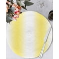 thumbnail image 2 of Round Placemats Set of 4 Ombre Yellow White Place Mats Washable Woven Placemat Gradient Color Circle Braided Table Mat for Kitchen Dining Table Party Home Decor 15 Inch, 2 of 8