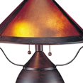 thumbnail image 4 of 17" Rust Metal Two Light Table Lamp With Amber Empire Shade, 4 of 5
