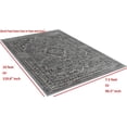 thumbnail image 7 of Handcraft Rugs-Ash/Gray Persian Isfahan Floral Pattern Distressed – Modern Vintage Area Rug, 7 of 7