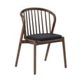 thumbnail image 2 of Pasadena Echo 6 Piece Round Dining Set with Buffet in Black Oak Finish and Walnut Finish Chairs, 2 of 9