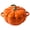orange color, variant on Pumpkin Shaped Ceramic Casserole Dish with Lid, 28oz White Pumpkin Bowl with Handles, Oven Safe Stoneware Soup Bowl for Fall Thanksgiving Cooking