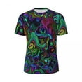 thumbnail image 5 of Colorful Liquid T-Shirt Abstract Marble Design Trendy Cool Gym T-Shirts Quick Dry Tshirt S, 5 of 5