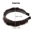 thumbnail image 4 of 1 pieza de 1.65 pulgadas de ancho, cabello sintético, diadema trenzada, aro para el cabello para mujeres y niñas, marrón oscuro, 4 of 7