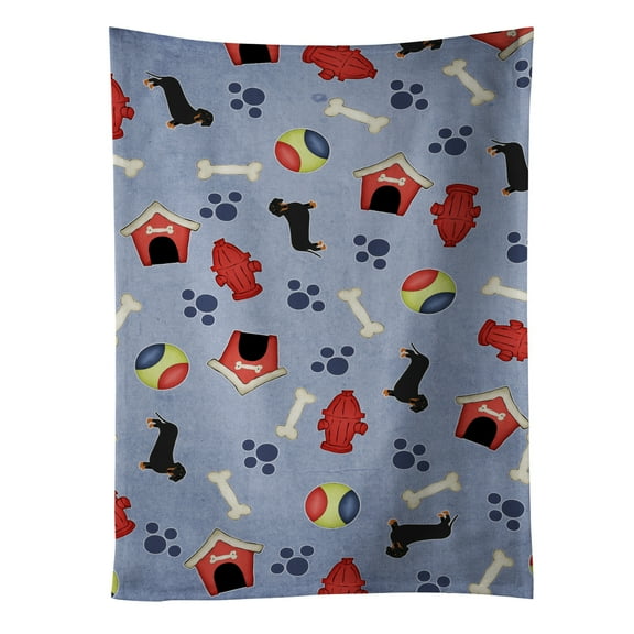 Dog House Collection Black Tan Dachshund Kitchen Towel