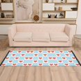 thumbnail image 2 of Yayeee Runner Rug for Bedroom 2'x6' Machine Washable Hallway Non Slip Mat, Light Blue Checkered Heart, 2 of 8