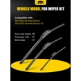 thumbnail image 2 of MIKKUPPA 28"+14"+13" Windshield Wipers Blades Replacement for 2011-2016 Hyundai Elantra, 2013-2017 Elantra GT, U/J HOOK Front & Rear All Season Wiper Blades Set(Pack of 3), 2 of 6