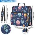 thumbnail image 2 of FORMRS Zipper Binder with Shoulder Strap 2-inch Ring 500 Sheet Capacity File Bag, Yellow Jellyfish, 2 of 5