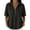 Black, variant on Womens Solid Color Blouses Collared V Neck Short Sleeve Button Front Loose Fit Lightweight Summer Shirt Tops