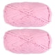 thumbnail image 1 of 2Madejas Chenilla Hilo Terciopelo Manta Hilo 2x100g/7.1oz 6 Súper Voluminoso Poliéster Suave Tejido para Ganchillo Tejedura Bolsos Bufanda Sombrero, Rosa, 1 of 7
