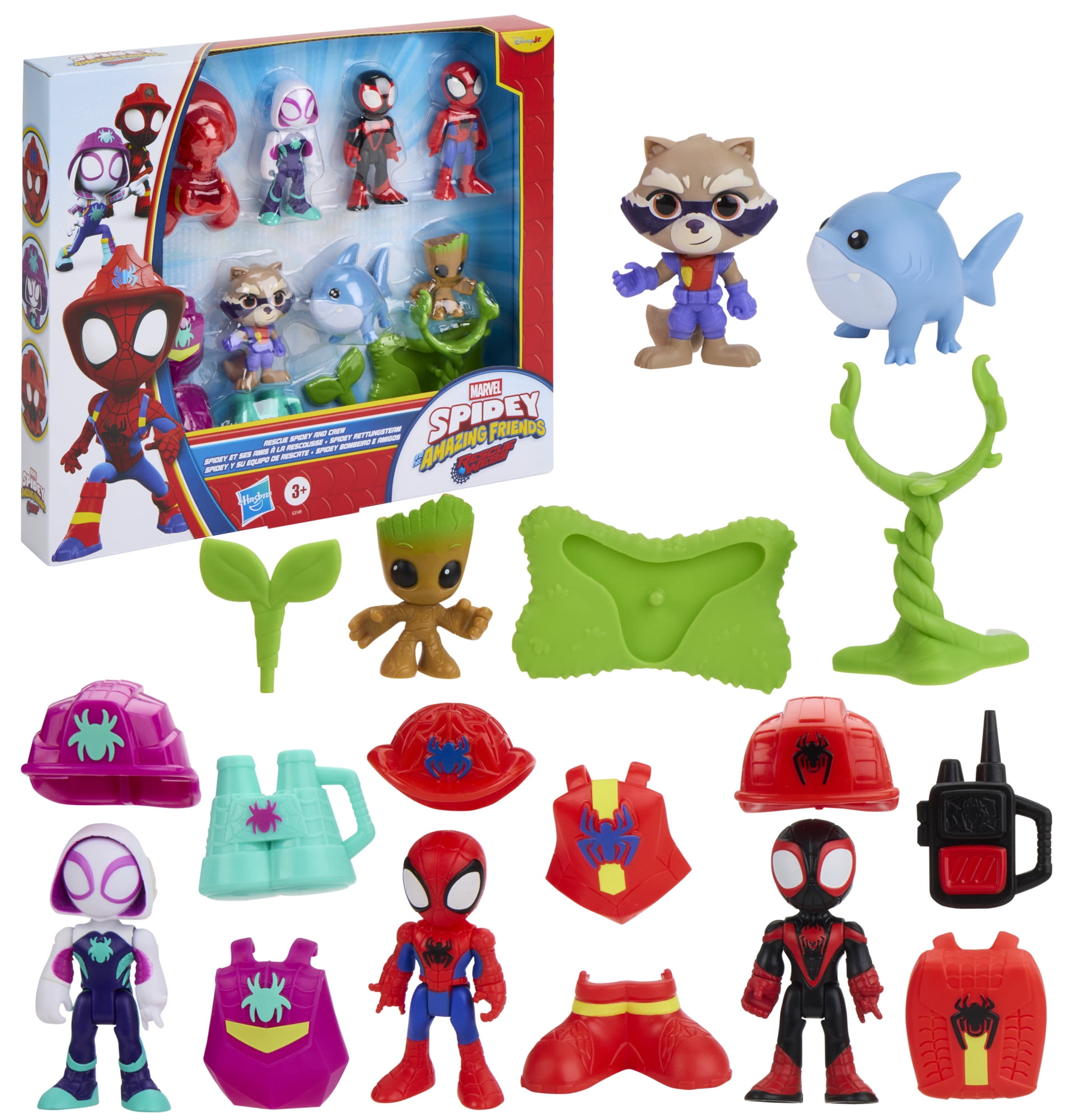 Marvel Spidey and his Amazing Friends Rescue-Webs Rescue Spidey and Crew Action Figures