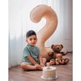 thumbnail image 4 of Light Brown 2 Balloon, Tan Number Balloons 40 Inch, Beige 2nd Balloon Number Birthday Decorations, Sandy Brown Second Two Birthday Party Supplies, Khaki Number 2 Balloon, 4 of 18