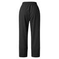 thumbnail image 6 of Womens Casual Solid Color Loose Pockets Elastic Waist Pants Long Trousers Casual Pants for Women Petite 2xl Track Pants plus Size Women Pants Casual Womens Pants Casual Work Long Womens Crop Pants, 6 of 6