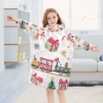 thumbnail image 5 of FORMRS Wearable Blanket Hoodie with Sleeves for Kids Cozy Flannel Sweatshirt, Christmas Penguin, 5 of 7