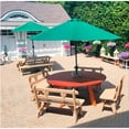 thumbnail image 3 of Best Redwood 6ft. Super Deck Round  Picnic Table, 3 of 3