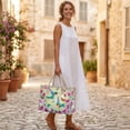 thumbnail image 7 of ZUXONGSY Hummingbird Butterfly Flower Print PVC Tote Bag for Women, Clear Large Shoulder Handbag with Zipper, Lightweight Shopper Tote for Work Travel, Daily Commute Beach Essential, 7 of 7