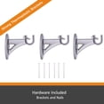 thumbnail image 6 of Kenney® Xavier 1/2" Fast Fit™ Easy Install Decorative Window Curtain Rod, 48-86", Pewter, 6 of 6