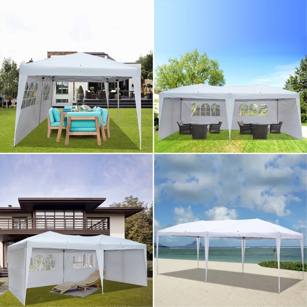 Aimee Lii 240"x120" Canopy Tent Awnings for Decks, Awnings for Patio Waterproof, Backyard Canopy Gazebo, Outdoor Patio Awnings for Party Camping BBQ Events, White