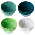 thumbnail image 1 of Moule à Gâteau en Silicone 24 Pcs Réutilisable Carré Rectangle Moule à Muffins Moule de Cuisson Antiadhésif Tasse de Cuisson en Silicone Résistant à la Chaleur Mini Caissette à Cupcakes Sans BPA Va au Lave-Vaisselle pour Cupcakes Chocolat, 1 of 10
