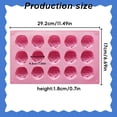 thumbnail image 2 of Rose Silicone Fondant Molds 15 Cavity Flower Cake Resin Mold Candy Chocolate Ice Cube Fondant Molds Kitchen Baking Tools for Sugarcraft Cake Decorating, 11.49*6.69*0.7Inch (1Pcs, Pink), 2 of 7