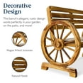 thumbnail image 6 of Best Choice Products 2-Person Wooden Wagon Wheel Bench for Patio, Garden, Outdoor Lounging w/ Rustic Design - Natural, 6 of 7