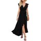 thumbnail image 1 of Vestido largo con cuello en V y estampado floral de verano para mujer Vestidos maxi largos bohemios fluidos oso de fresa Hogar, 1 of 5