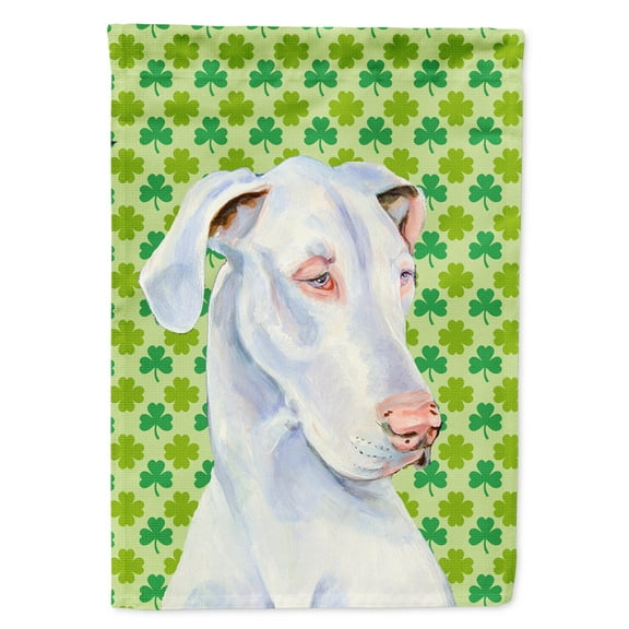 Carolines Treasures LH9176-FLAG-PARENT Great Dane St. Patricks Day Shamrock Portrait Flag  multicolor