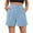 Blue, variant on vigerkar Shorts for Women Bermuda Shorts Casual Elastic Waist Wide Leg Shorts with Pockets Blue, XXL
