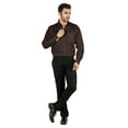 thumbnail image 2 of Bestman Chemises en Coton Classiques Formelles à Boutons Contraste Intérieur Coupe Régulière Chemise de Bureau pour Hommes, 2 of 7