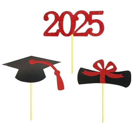 Graduation Party Decorations Graduation Dessert Table Decoration Plugin Set Cake Toppers for Class of 2025 Party Supplies Venue Layout Accessories for High School College Graduation Celebration Graduation Party Decorations Graduation Dessert Table Decoration Plugin Set Cake Toppers for Class of 2025 Party Supplies Venue Layout Accessories for High School College Graduation Celebration