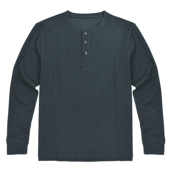 Victory Men’s Knit Waffle Thermal Button Henley