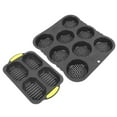 thumbnail image 3 of Molde de silicona para pan de hamburguesa de 8 cavidades Molde de silicona para baguette de 4 cavidades para hornear pan Hornos Microondas Lavavajillas Refrigeradores, 3 of 15