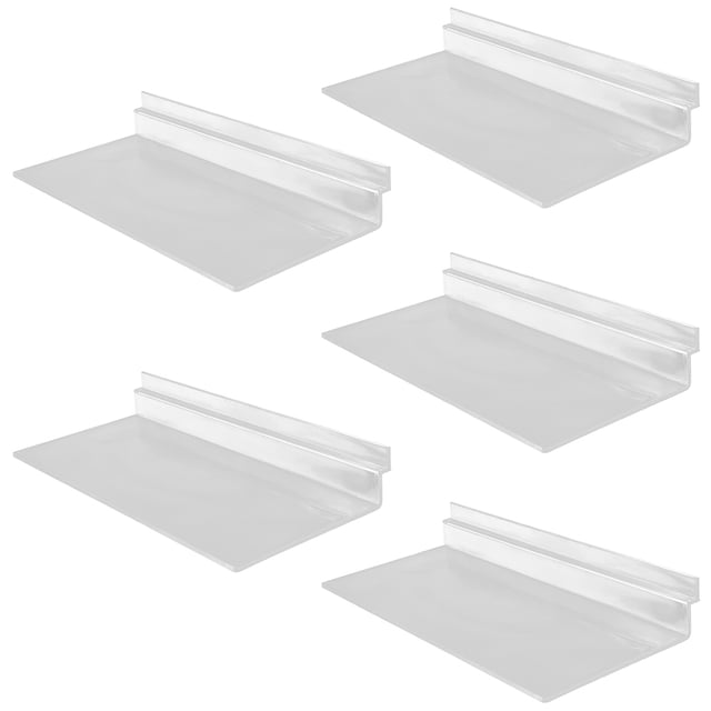 OULII 5Pcs Clear Plastic Wall Shoe Shelves Racks for Retail Store Use