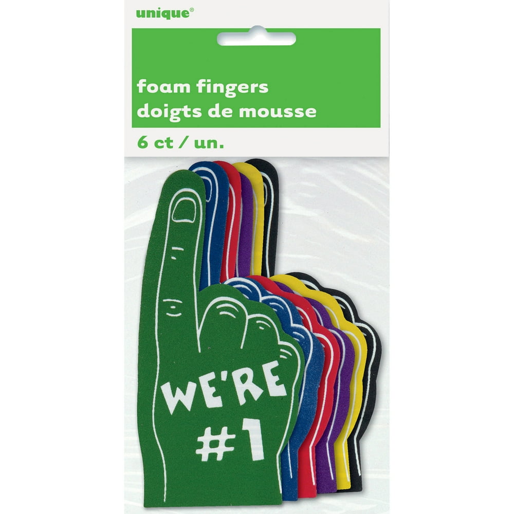 We're 1 Mini Foam Fingers, Assorted 6Count