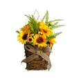 thumbnail image 2 of SMKE Summer Wreath Sunflower Wreaths Basket 17" Summer Seasonal Decor Indoor Outdoor Wreaths for Front Door with Burlap Bow, 2 of 6