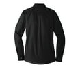 thumbnail image 4 of Port Authority Adult Female Women Plain Long Sleeves Shirt Deep Black Small, 4 of 4
